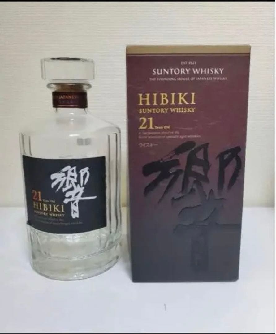 サントリー ウイスキー 響21年 700ml 空き瓶 箱値下げ中