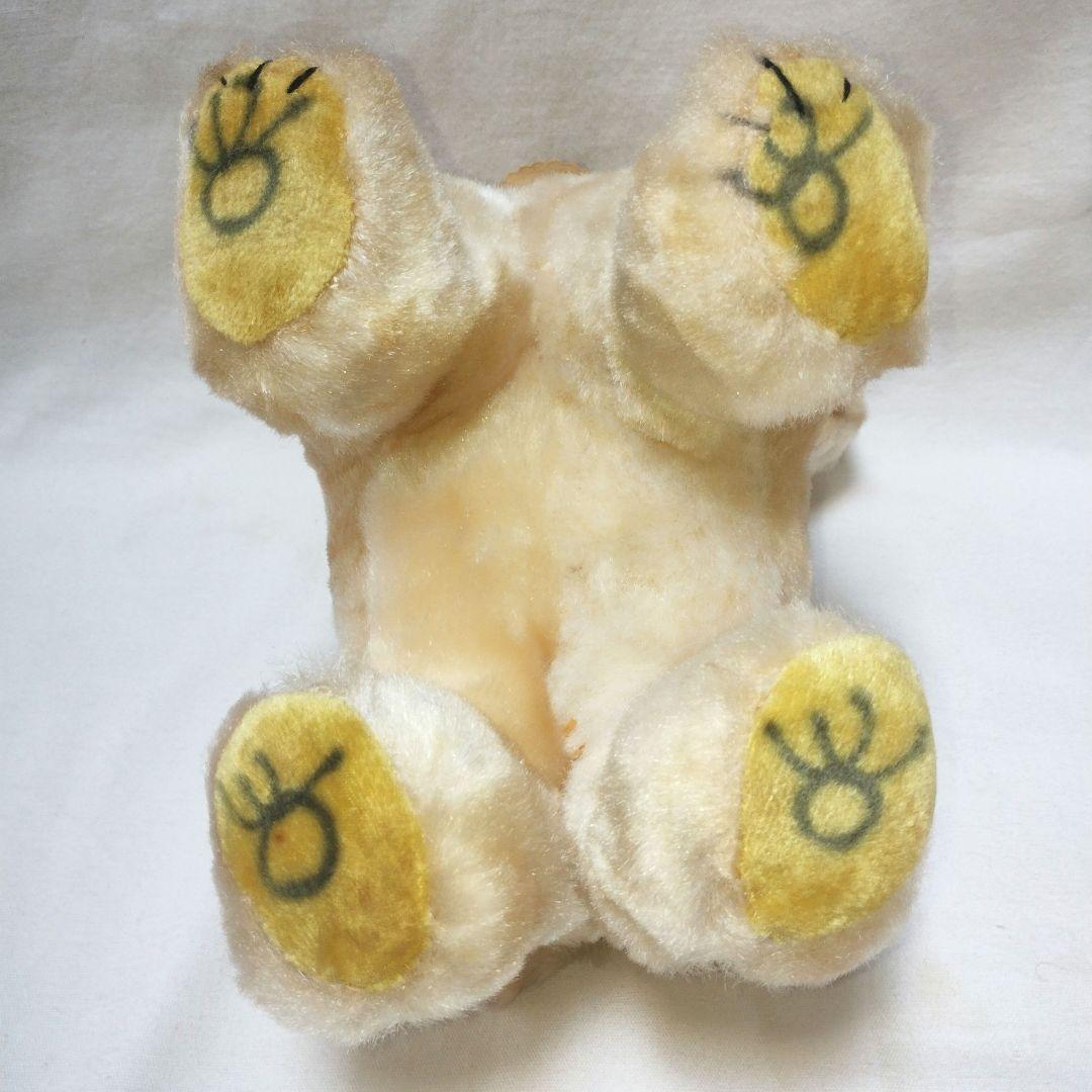 【昭和レトロ】紙タグ付 白い小犬のぬいぐるみ アンティーク　日本製