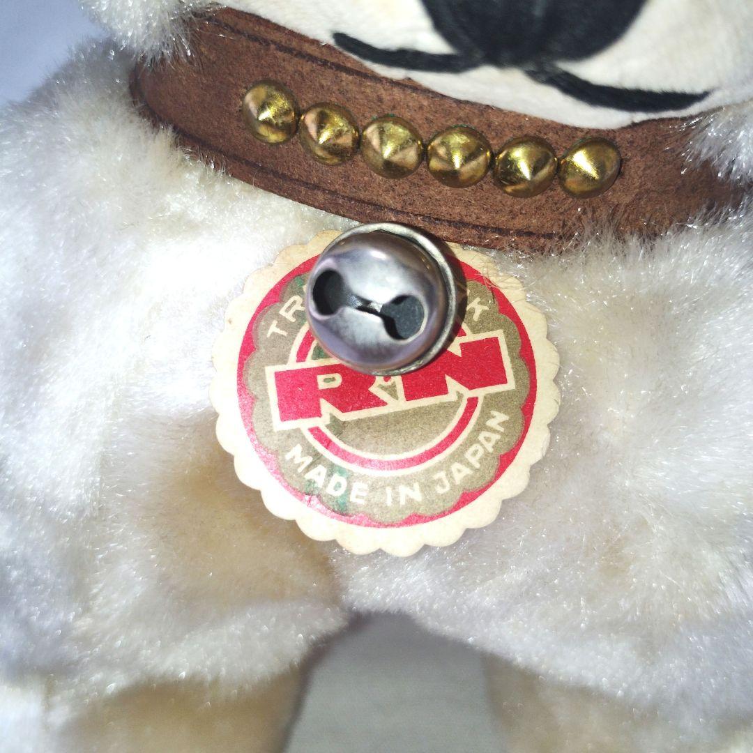 【昭和レトロ】紙タグ付 白い小犬のぬいぐるみ アンティーク　日本製