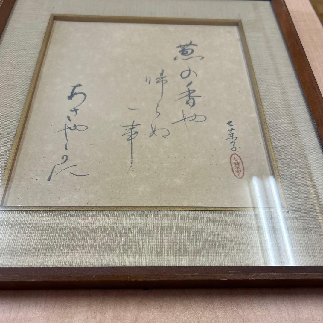 鷲谷七菜子さん？　俳句　色紙