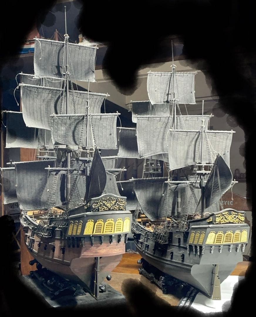 木造帆船模型　パイレーツ・オブ・カリビアン アシェット　1〜100ブラックパール