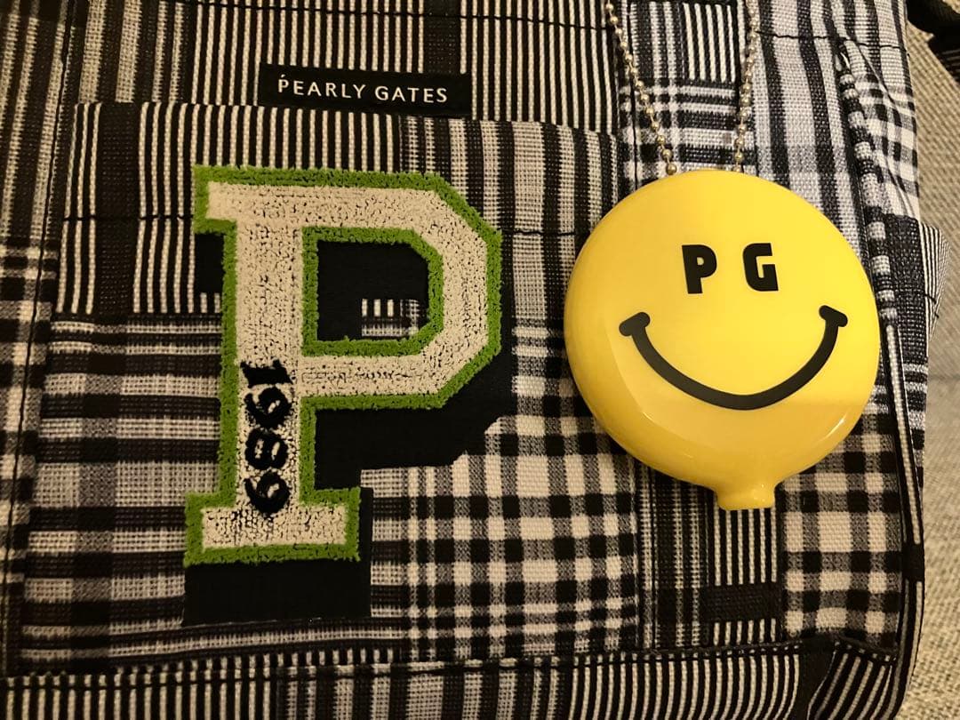 新品　パーリーゲイツ　SMILEチャーム付き チェック柄カートバッグ