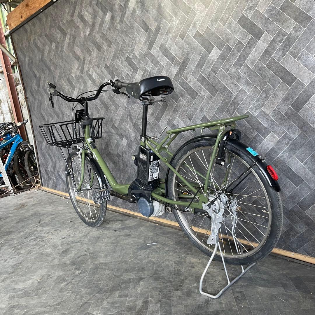 オリーブグリーン 電動アシスト自転車 シティタイプ
