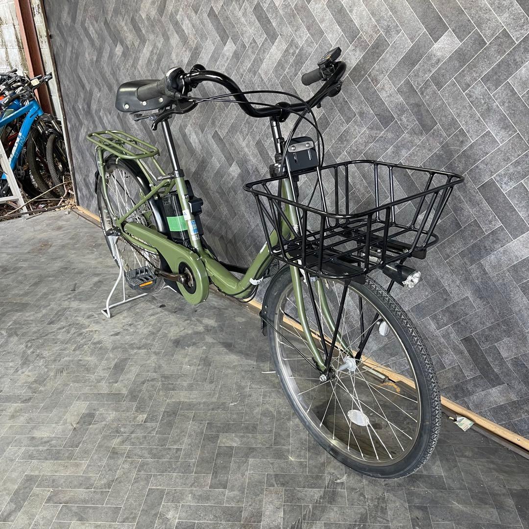 オリーブグリーン 電動アシスト自転車 シティタイプ
