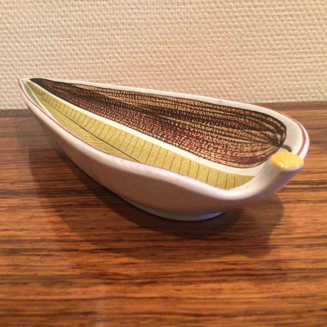 Stig Lindbergh リンドベリ　ファイアンス　リーフ　超美品