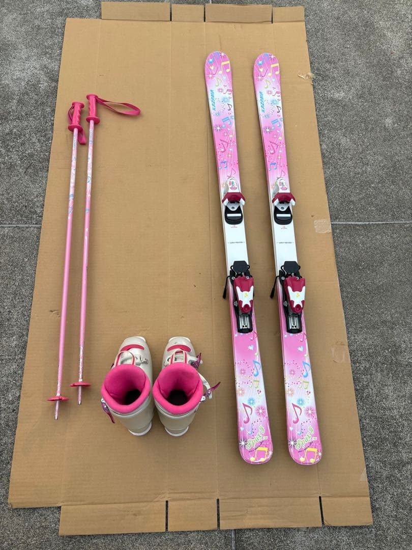 KAZIMA 子ども用スキーセット ピンク