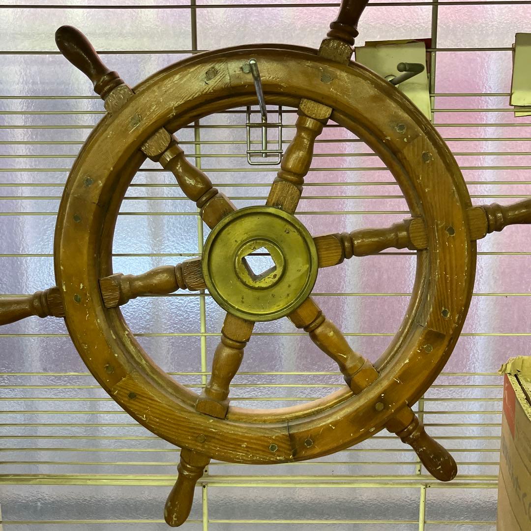 船舵 操舵輪 ラット 船のハンドル アンティーク