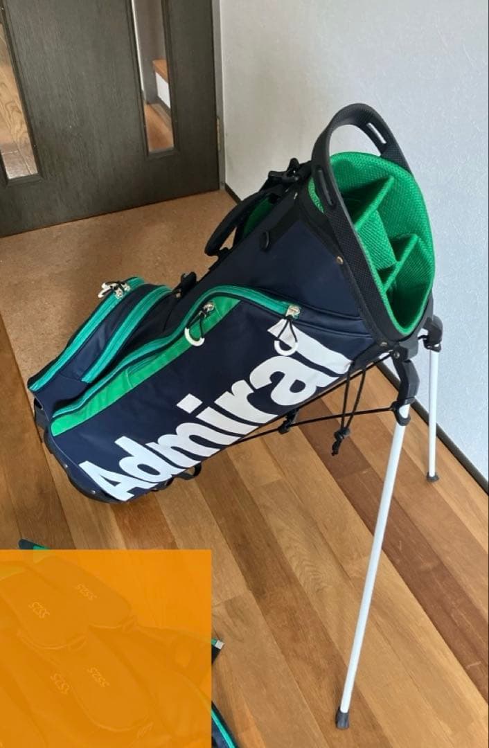 Admiral スタンドゴルフバッグ ネイビー/グリーン