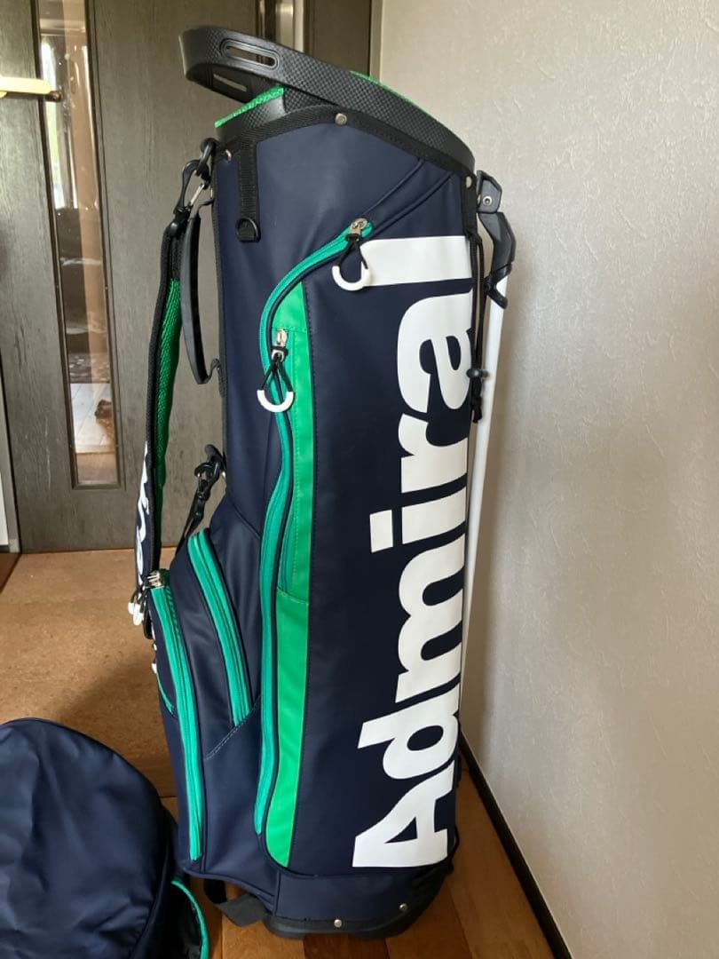 Admiral スタンドゴルフバッグ ネイビー/グリーン