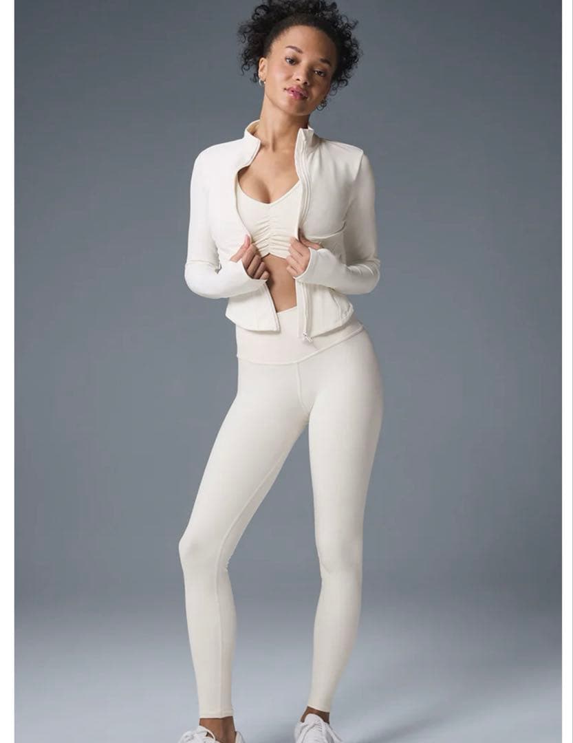 ヨガ・ピラティス Alo Full Zip Jacket M Ivory