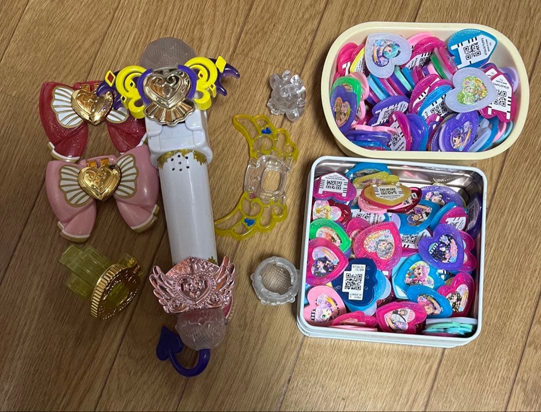 た*キ様 プリパラ サイリウムジュエルマイク ＋ジュエル大量セット　他パーツ付き