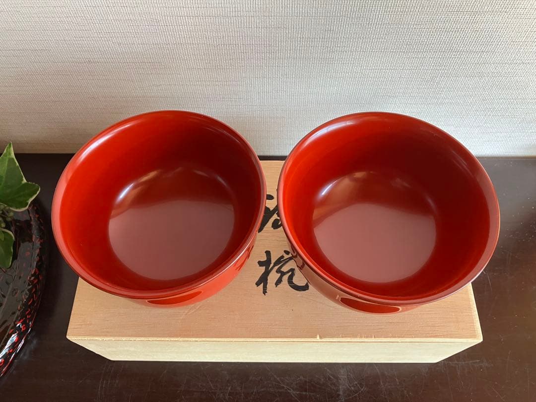 ＊ジャスミンさま専用＊　　　　　　　輪島塗　御椀　お椀　２客　本漆塗　（赤２客）