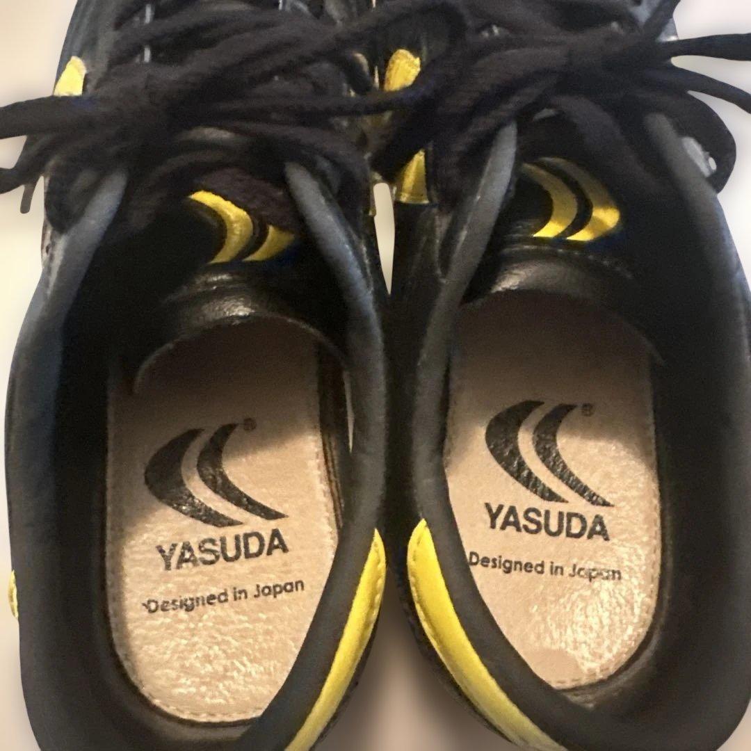 YASUDA サッカーシューズ ブラック/イエロー 24センチ スパイク