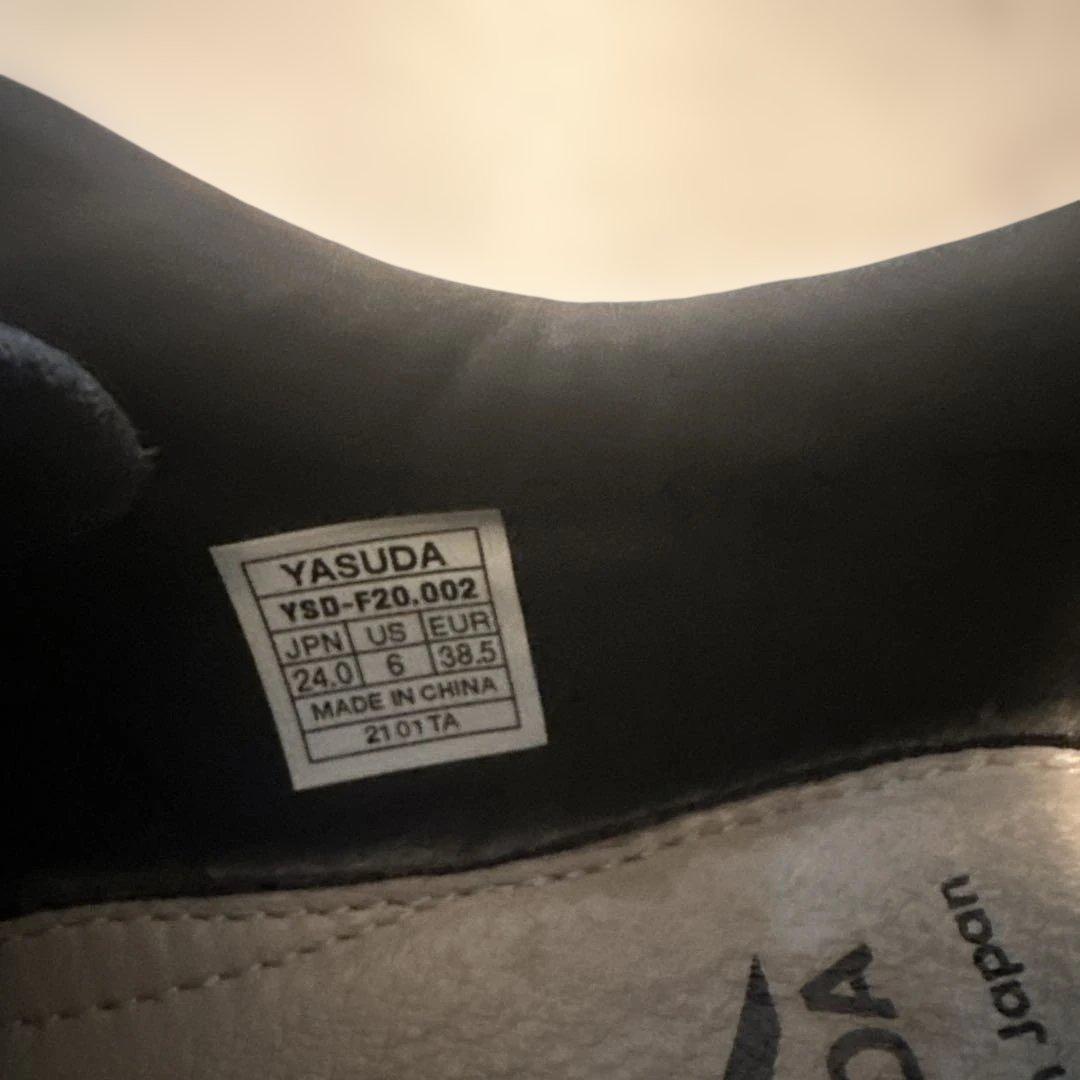 YASUDA サッカーシューズ ブラック/イエロー 24センチ スパイク