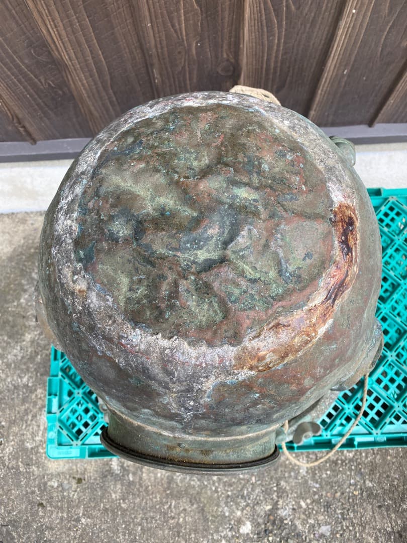 ビンテージ アンティーク 希少 潜水ヘルメット 銅 真鍮 重さ17kg