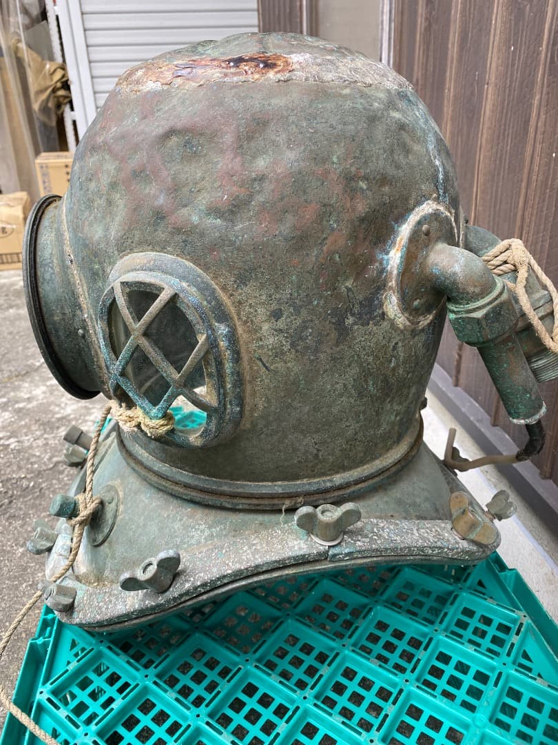ビンテージ アンティーク 希少 潜水ヘルメット 銅 真鍮 重さ17kg