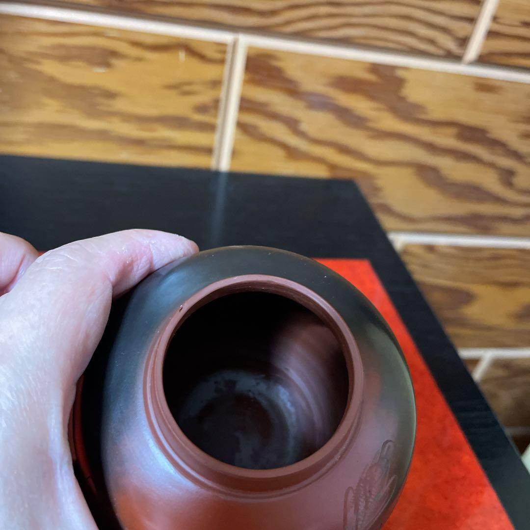 茶道具 とこなめ窯変 茶壺 沢田宗石作