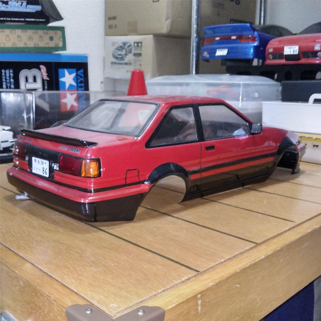 パンドラ　AE86 ラジコンボディ 1/10 赤黒