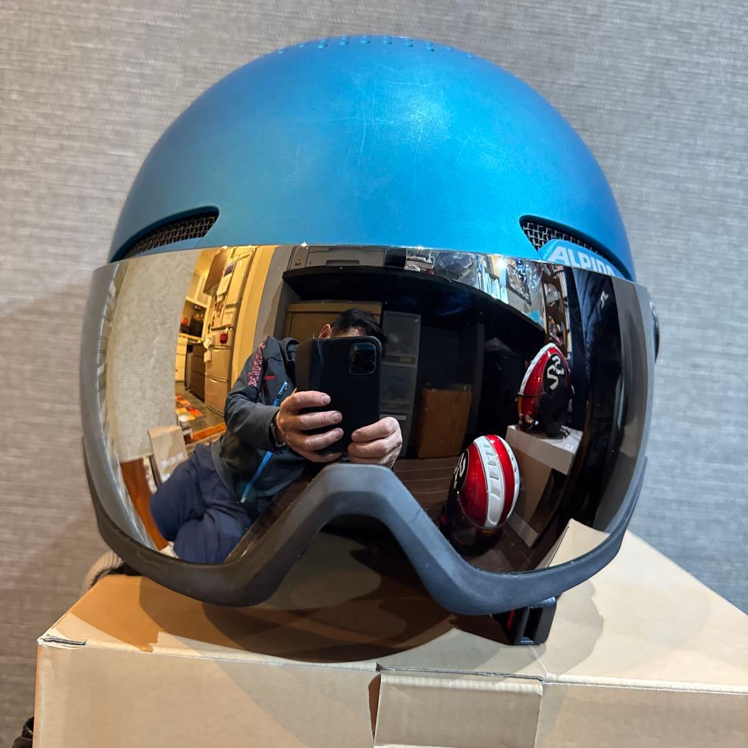 アルピナ　スキーヘルメット　シールド付 ジュニア54-58