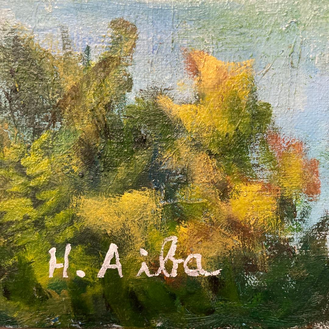 油彩　日光戦場ヶ原の貴婦人