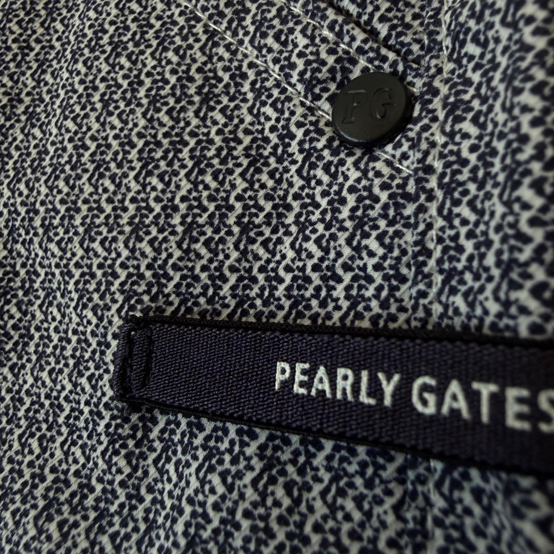 極美品　パーリーゲイツ　パンツ　総柄　S〜M相当　紺　ネイビー　ストレッチ　3