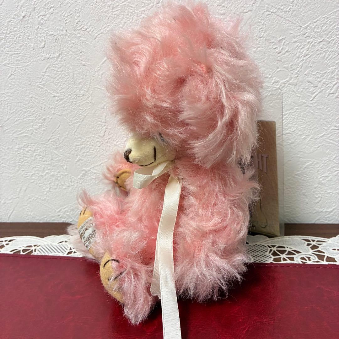 アンティーク　ピンク　テディベア　くま　ぬいぐるみ　鈴　かわいい　ビンテージ