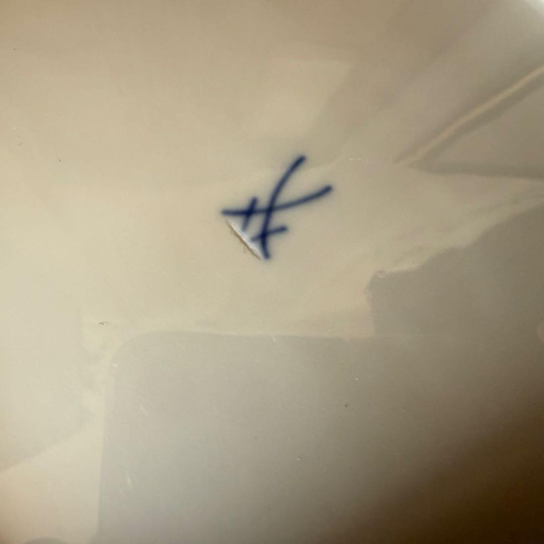 美品マイセンブルーオニオン　輪花ボウル　21.5cm