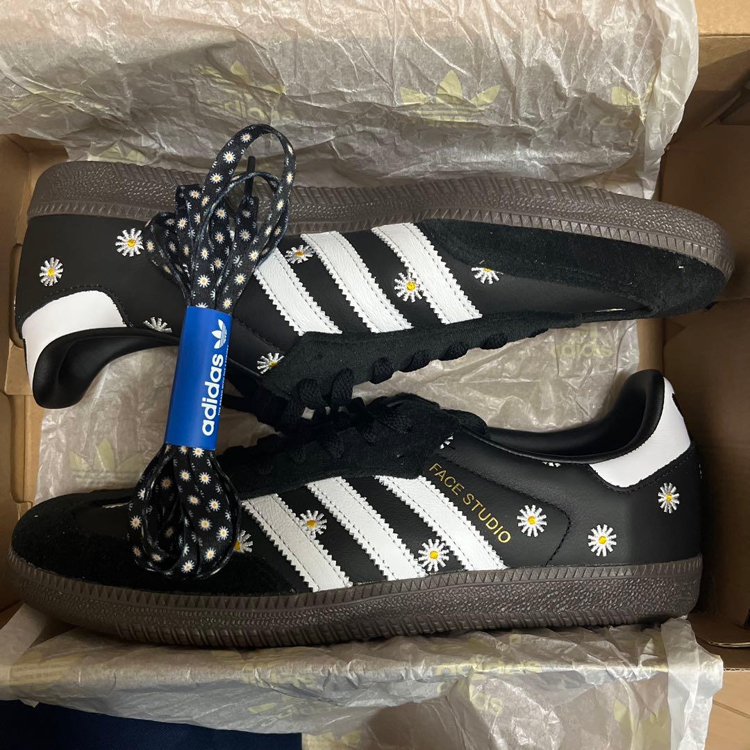シューズ adidas x atmos face samba og