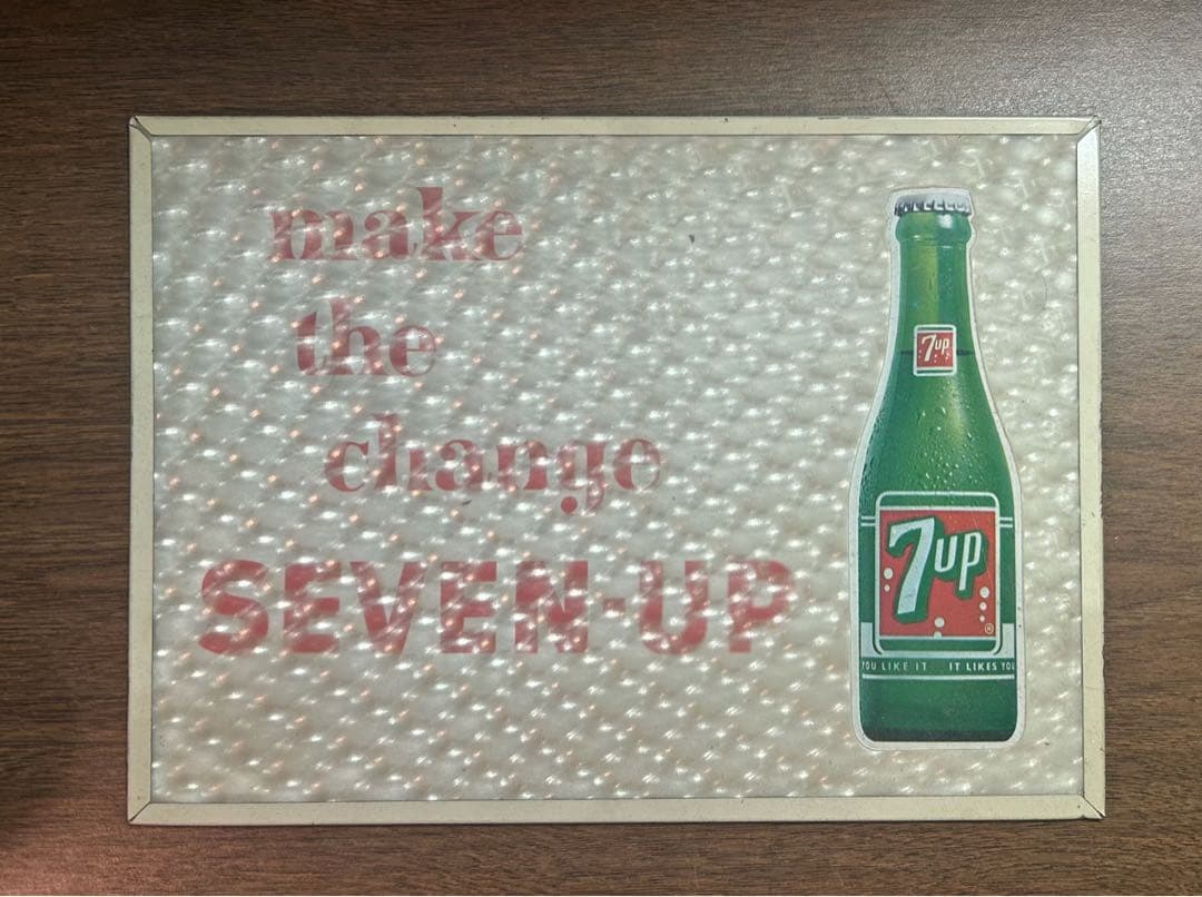 昭和レトロ　セブンアップ　7UP カウンター　レジ　マット コカコーラ　希少