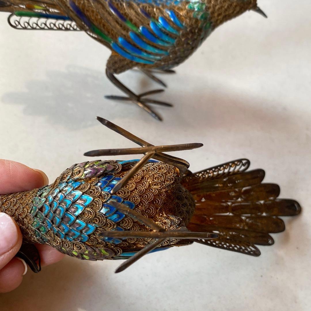 中国美術　銀製　七宝　古美術 エナメル