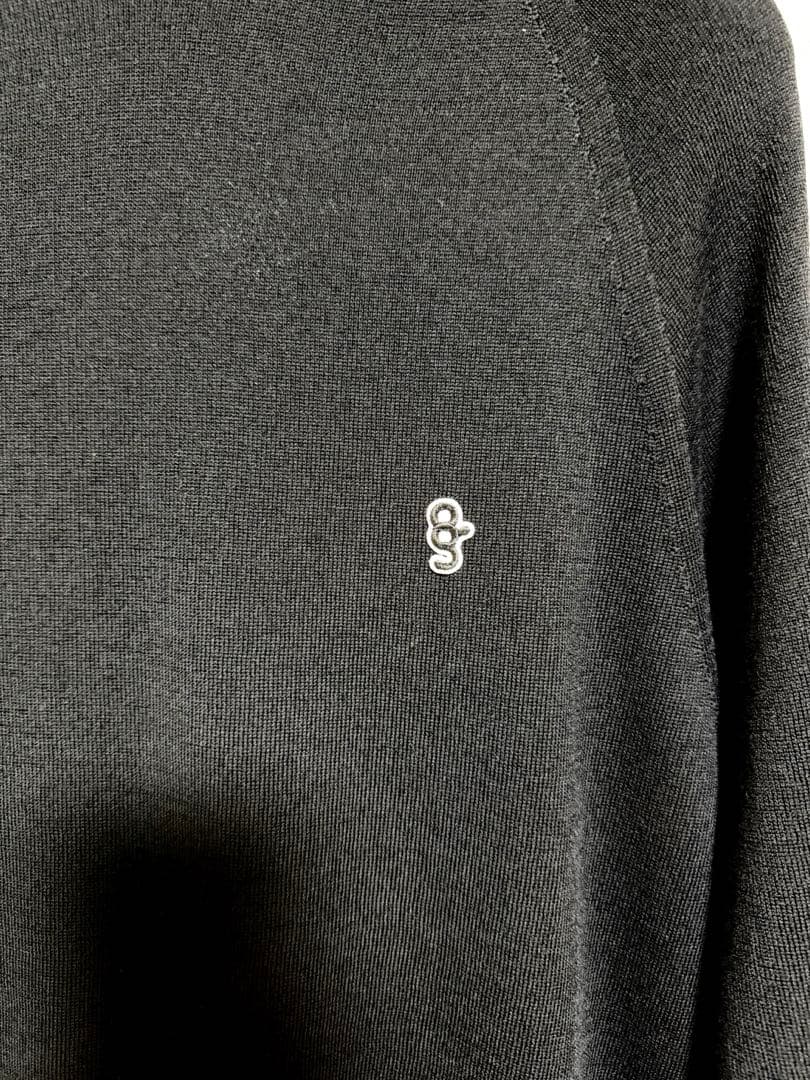 8GシュートモックネックニットSWEATER -BLACK サイズ M