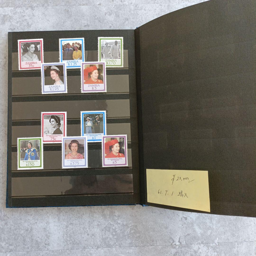 希少【海外記念切手】エリザベス女王誕生60年オムニバスコレクション　限定品