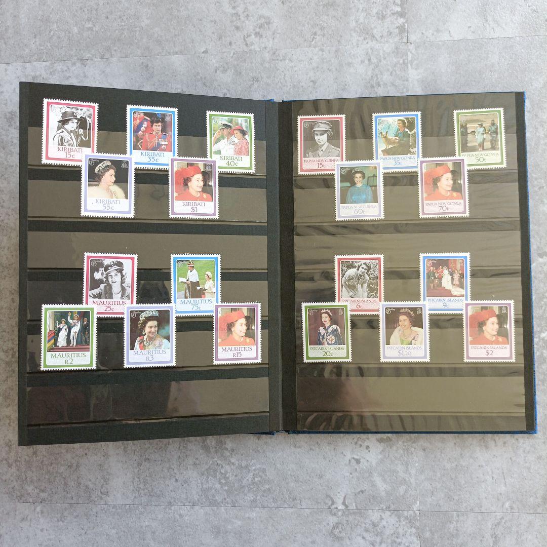 希少【海外記念切手】エリザベス女王誕生60年オムニバスコレクション　限定品