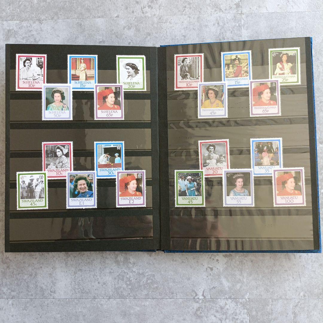 希少【海外記念切手】エリザベス女王誕生60年オムニバスコレクション　限定品