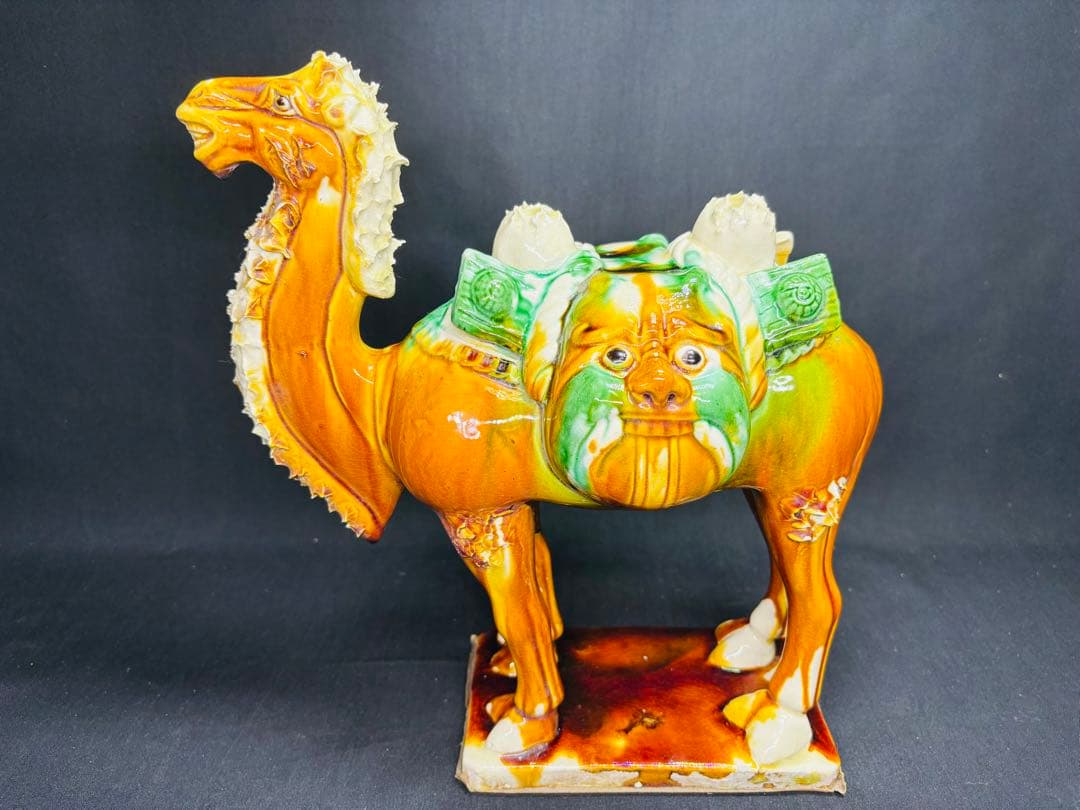 ラクダ 陶器 置物 オブジェ レトロ