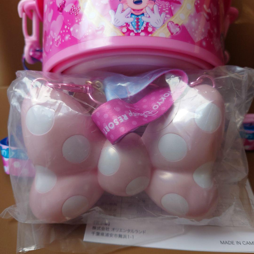 ディズニー　パルパル　ミニー ポップコーンバケット　ミニスナックケース　セット