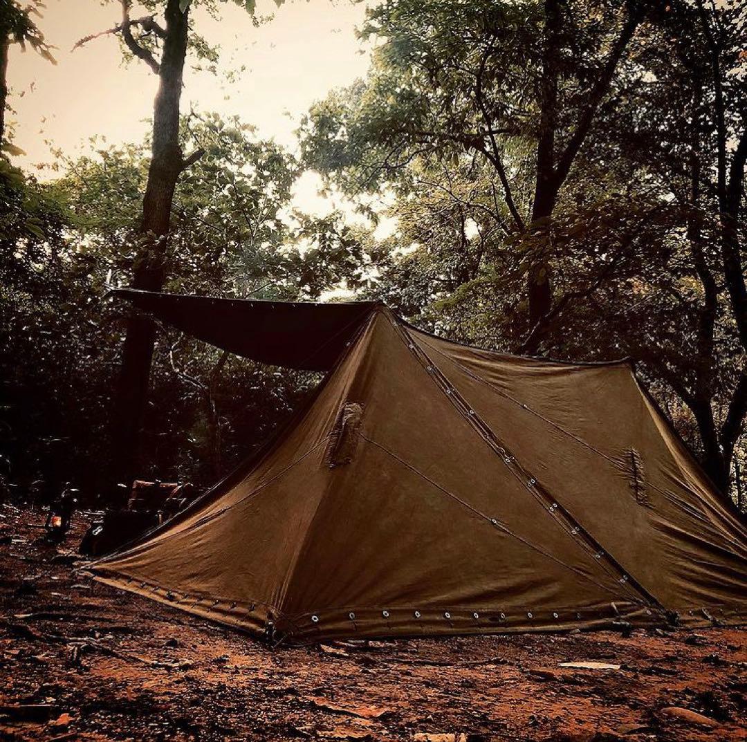 【軍幕屋】希少★ノルウェー軍ボタンテント★４枚★ビンテージ★ソロ★野営★