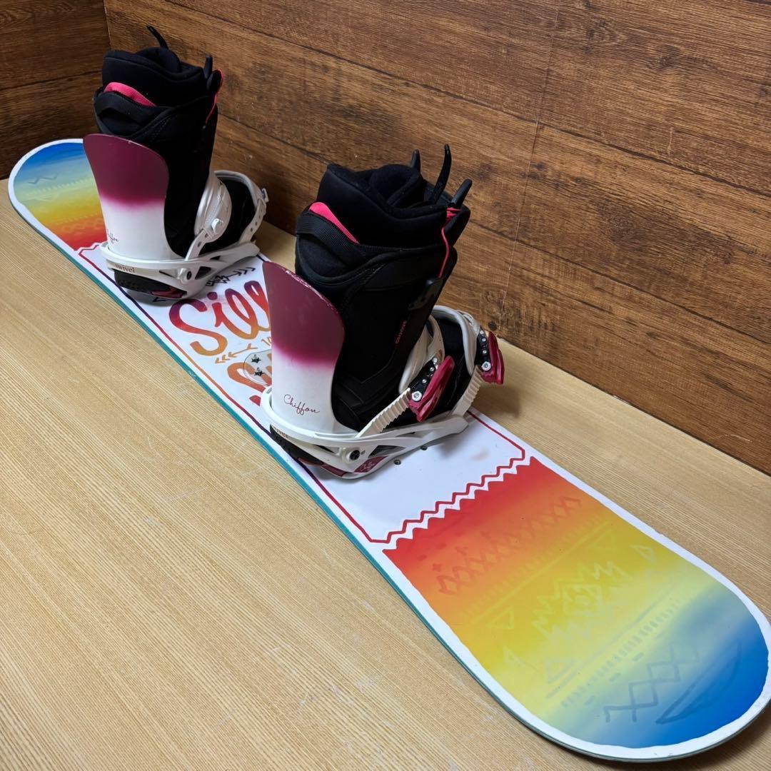 SWIVEL スウィベル　レディース　スノーボード 4点　142cm かわいい