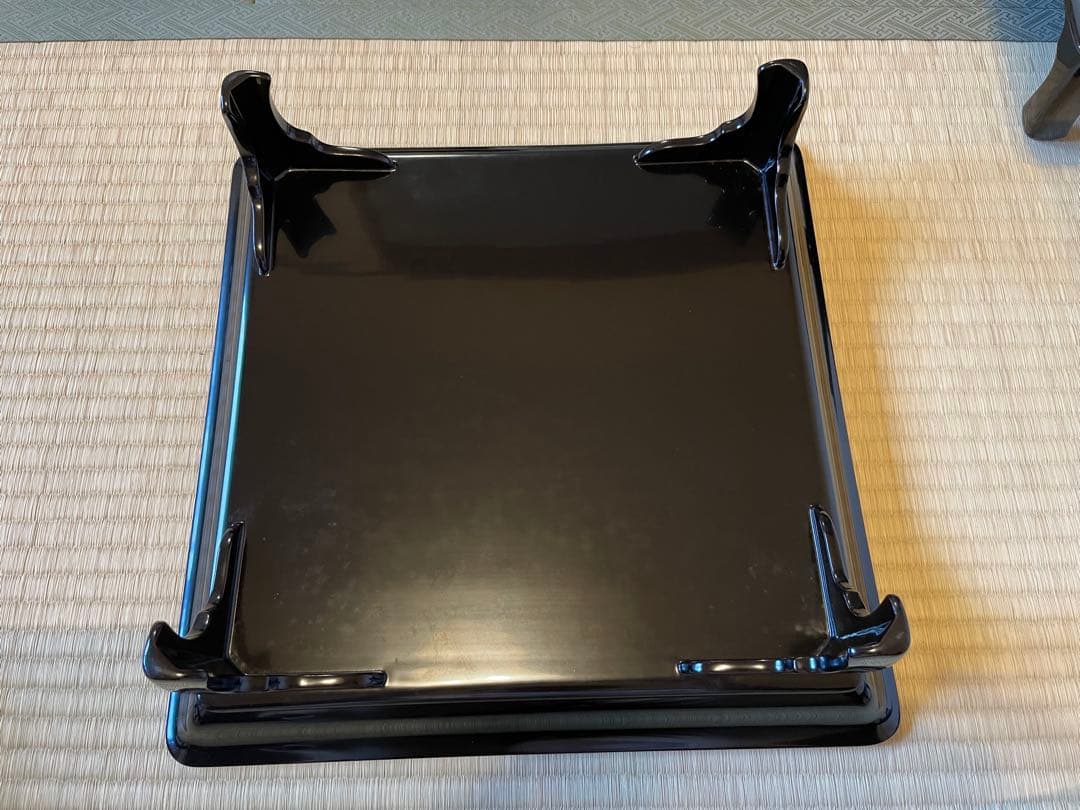 5点セット　脚付膳　お膳台　漆塗り　金　蒔絵　鳥　鷹　鶯　花　紅葉　もみじ　瓢箪