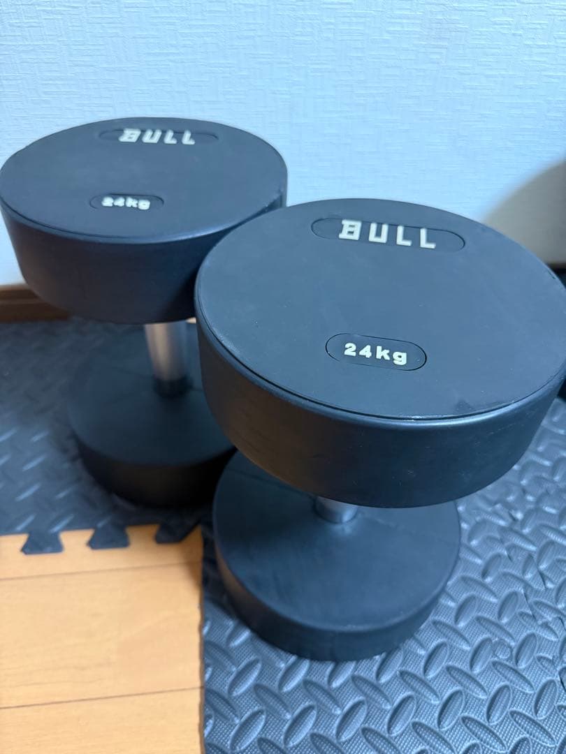 BULL ダンベル 24kg 2個セット　ジム用　ラバー