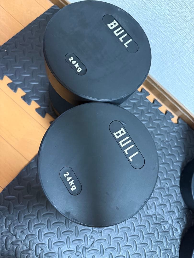BULL ダンベル 24kg 2個セット　ジム用　ラバー