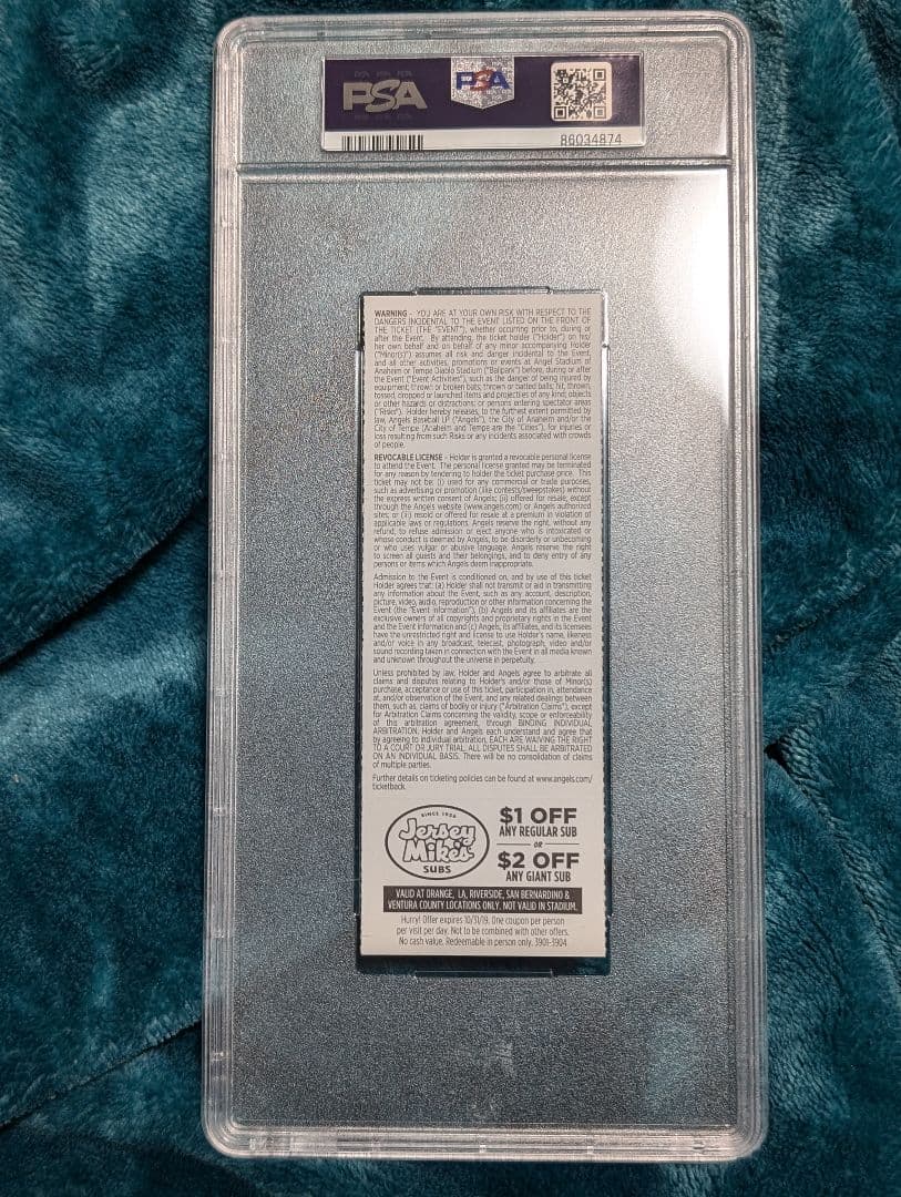 大谷翔平 PSA10 DUCKS NIGHT チケット ダックスナイト