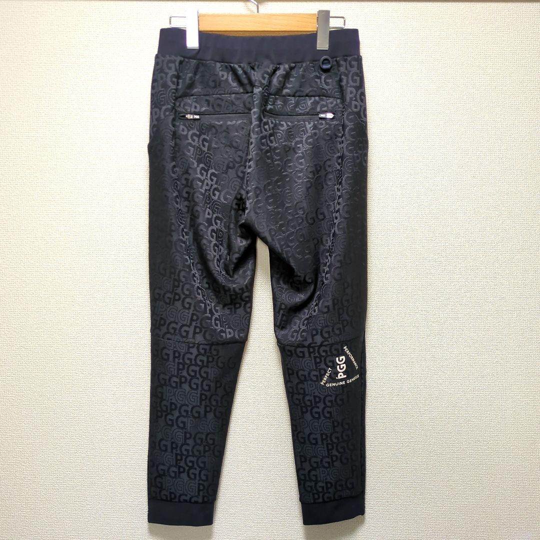 PEARLYGATES パーリーゲイツ PGG ジャガード パンツ 総柄 黒 M