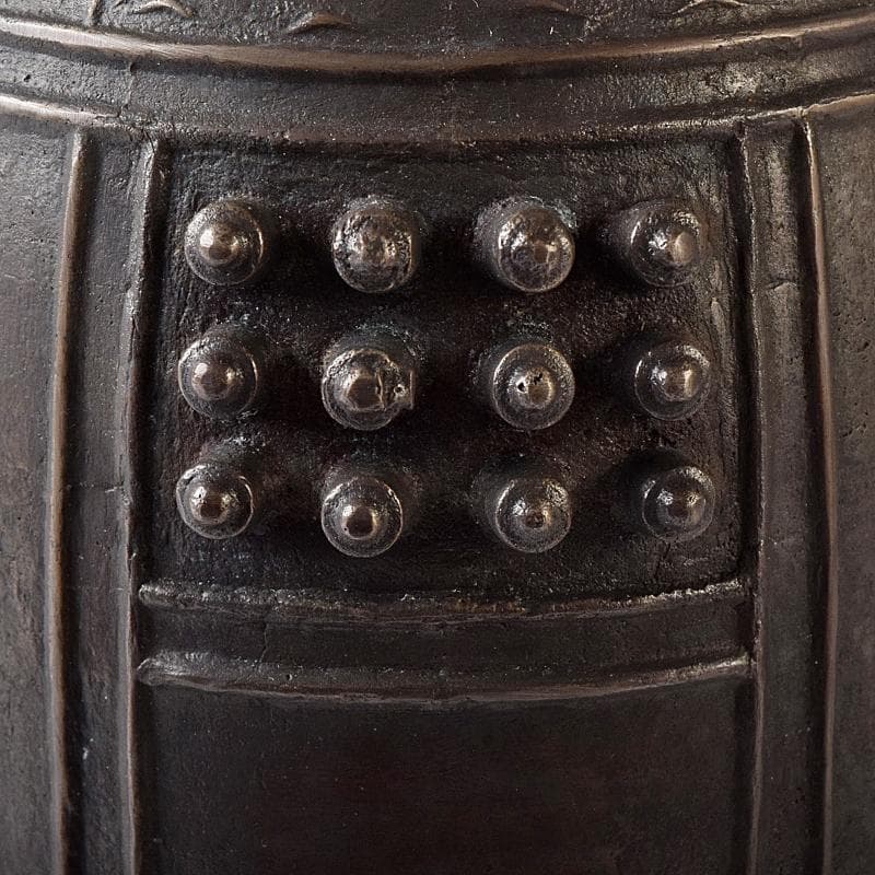 高岡銅器　晴光作　砂張　喚鐘　小槌付　共箱　M　R8443