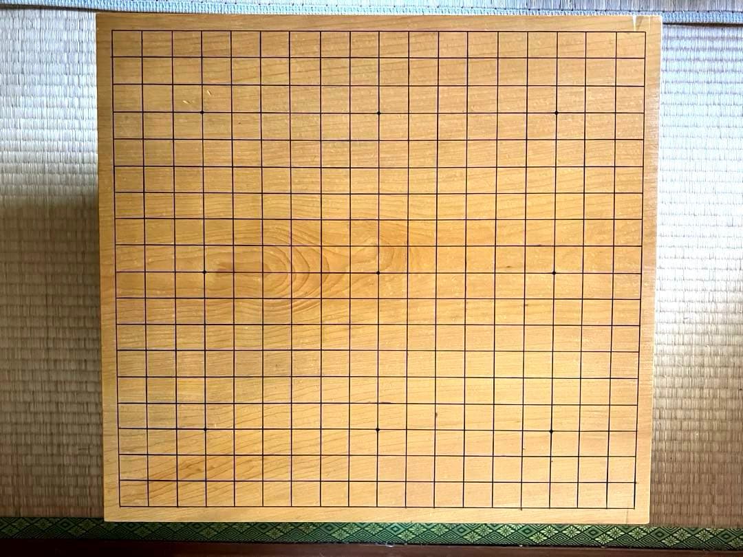 昭和レトロ　脚付碁盤7.7寸　板目