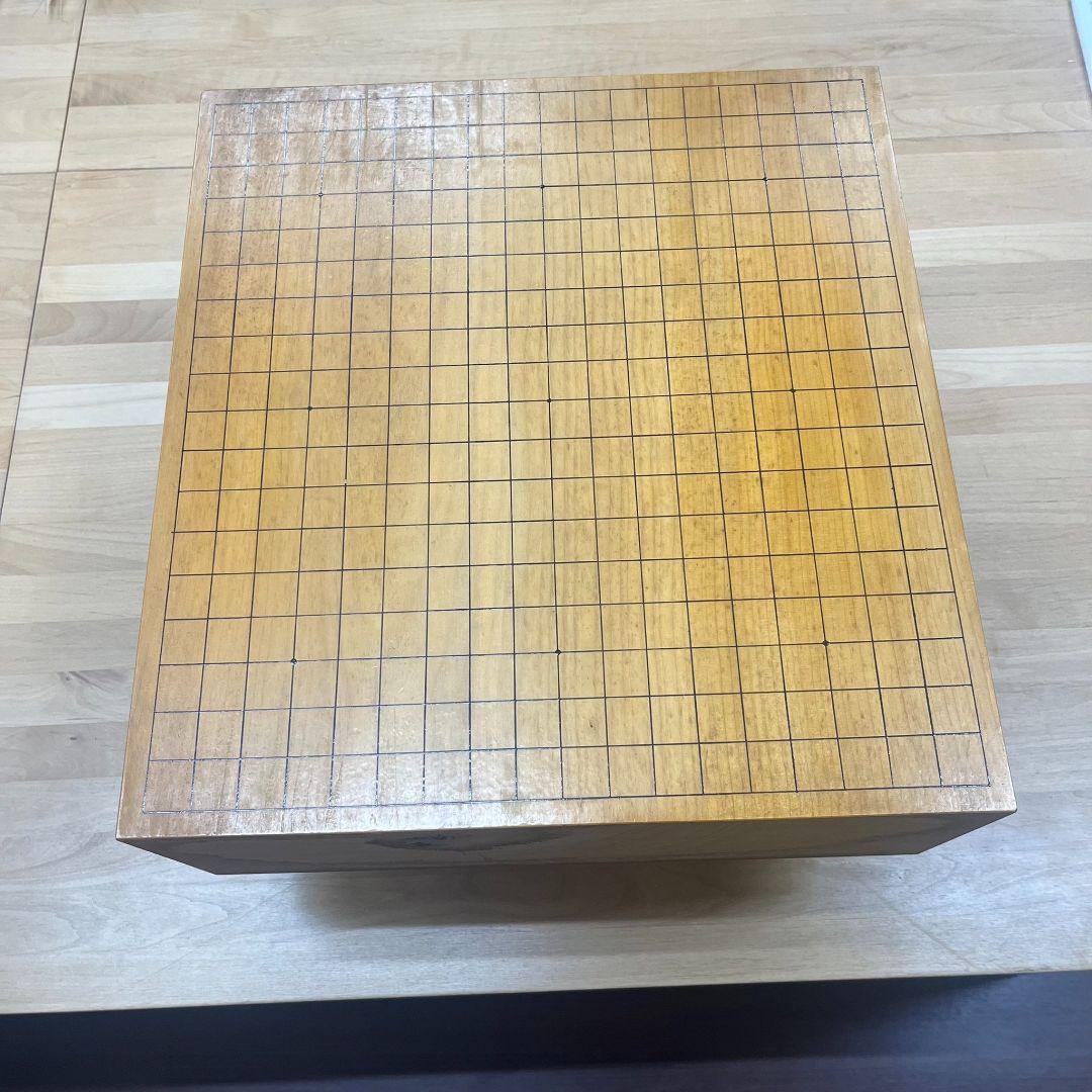 （国産）本榧碁盤 五寸 碁石・脚・ケース付