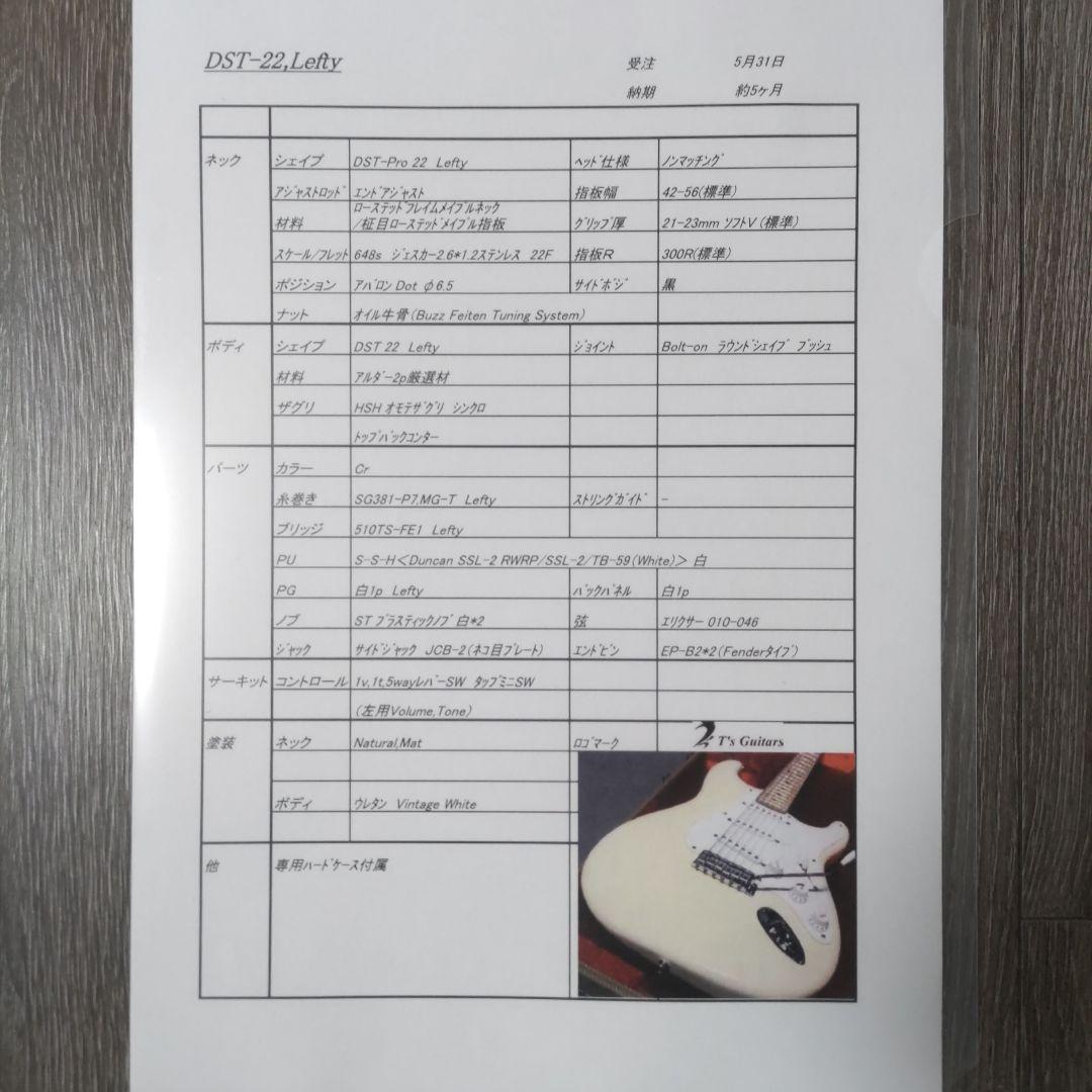 ギター　レフティ　Left　T's guitars