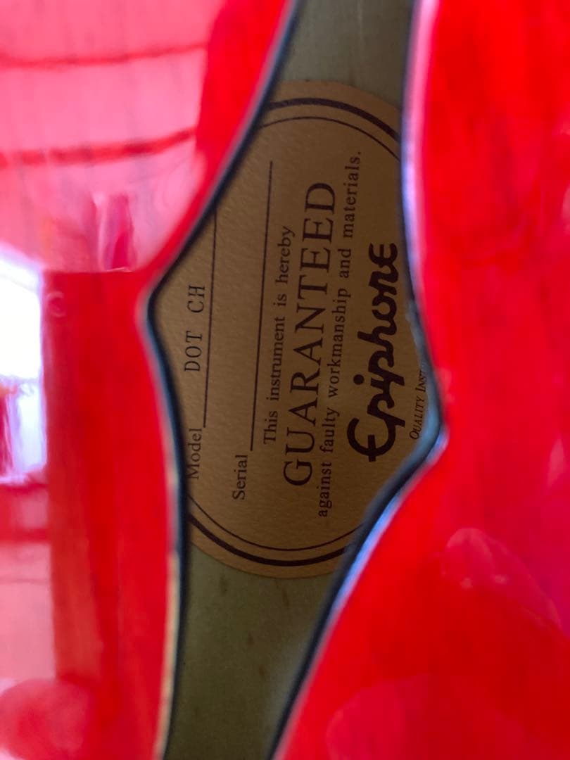 Epiphone DOT CHセミアコースティックギター レッド