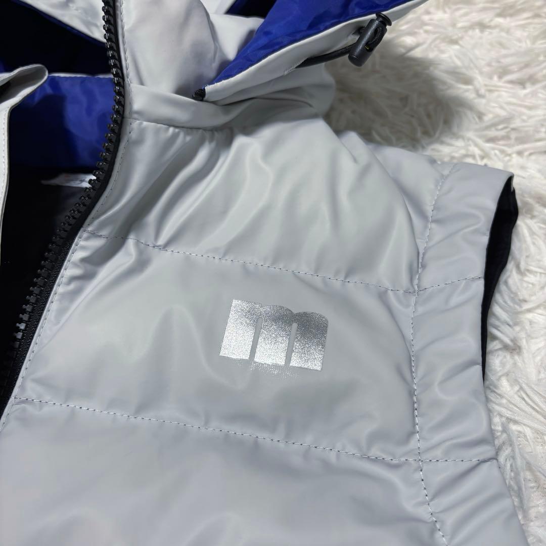 最新作 マンシングウェア ダウン ベスト ジップ フード グレー 中綿