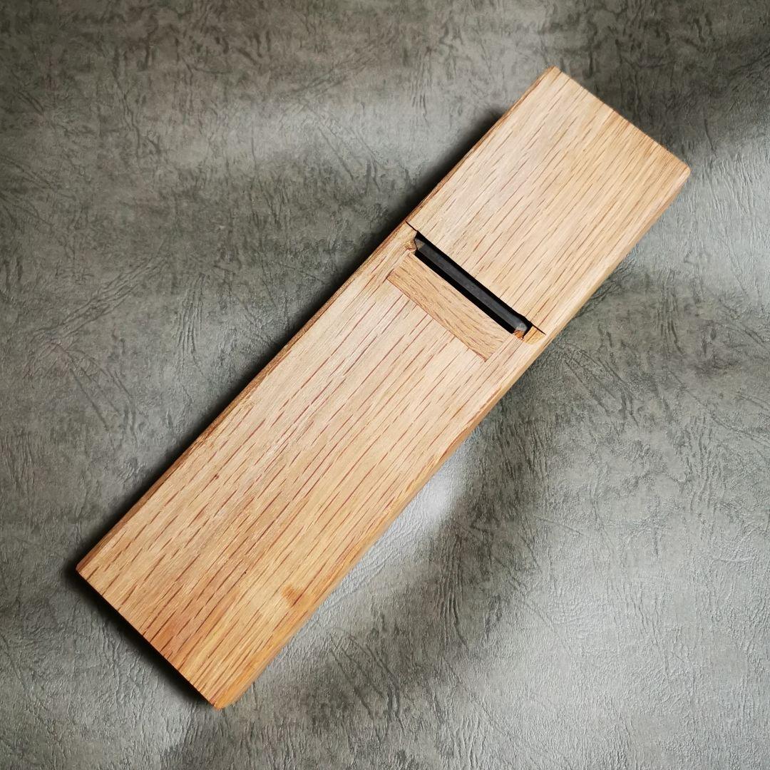 会津　左重延　寸六　台付鉋　中古　ref 145